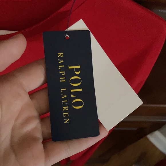 Classic Red custom slim fit polo long sleeve shirt - Picture 3 of 4